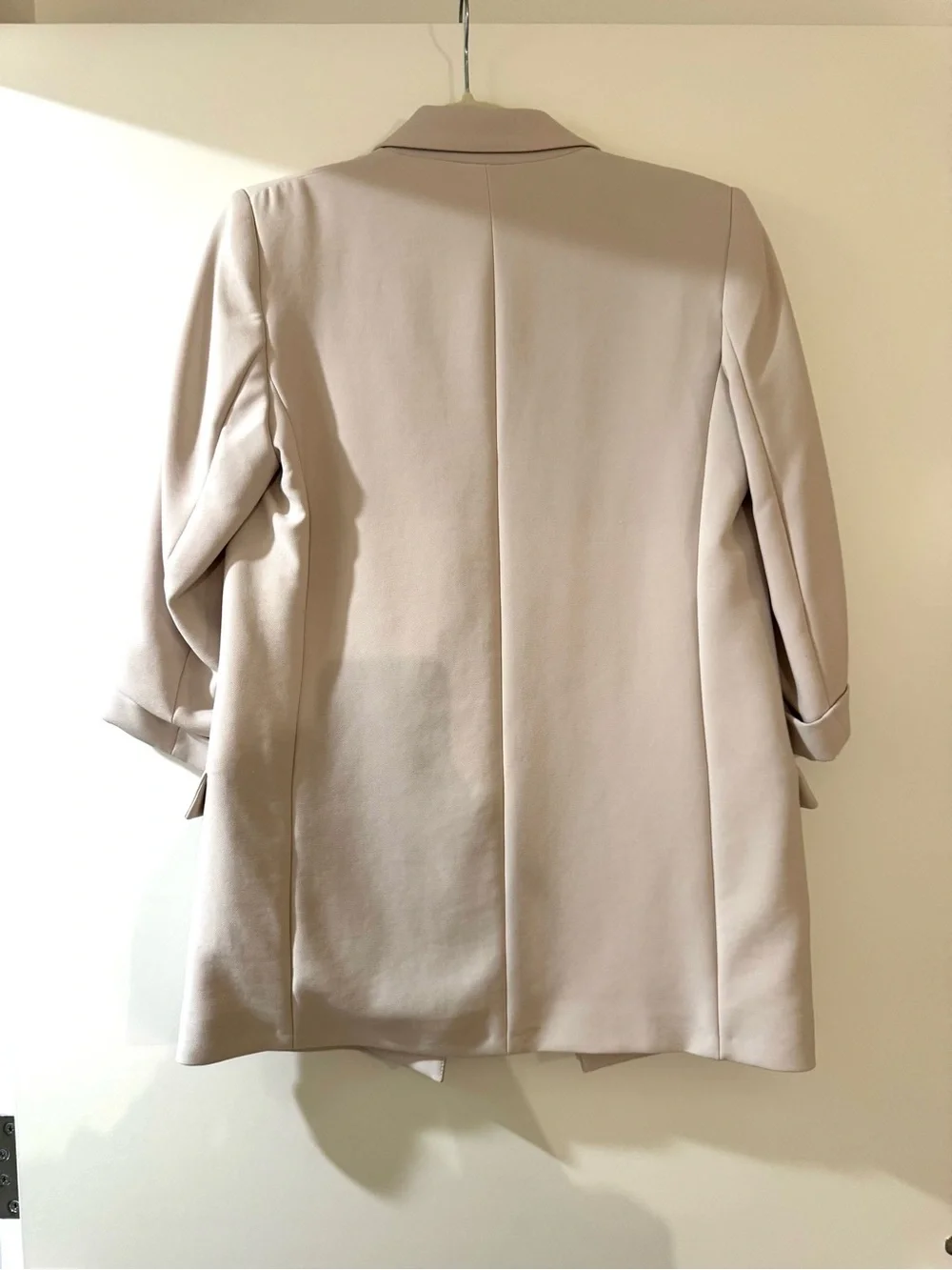 Zara Light Cream Open-Front Women's Blazer